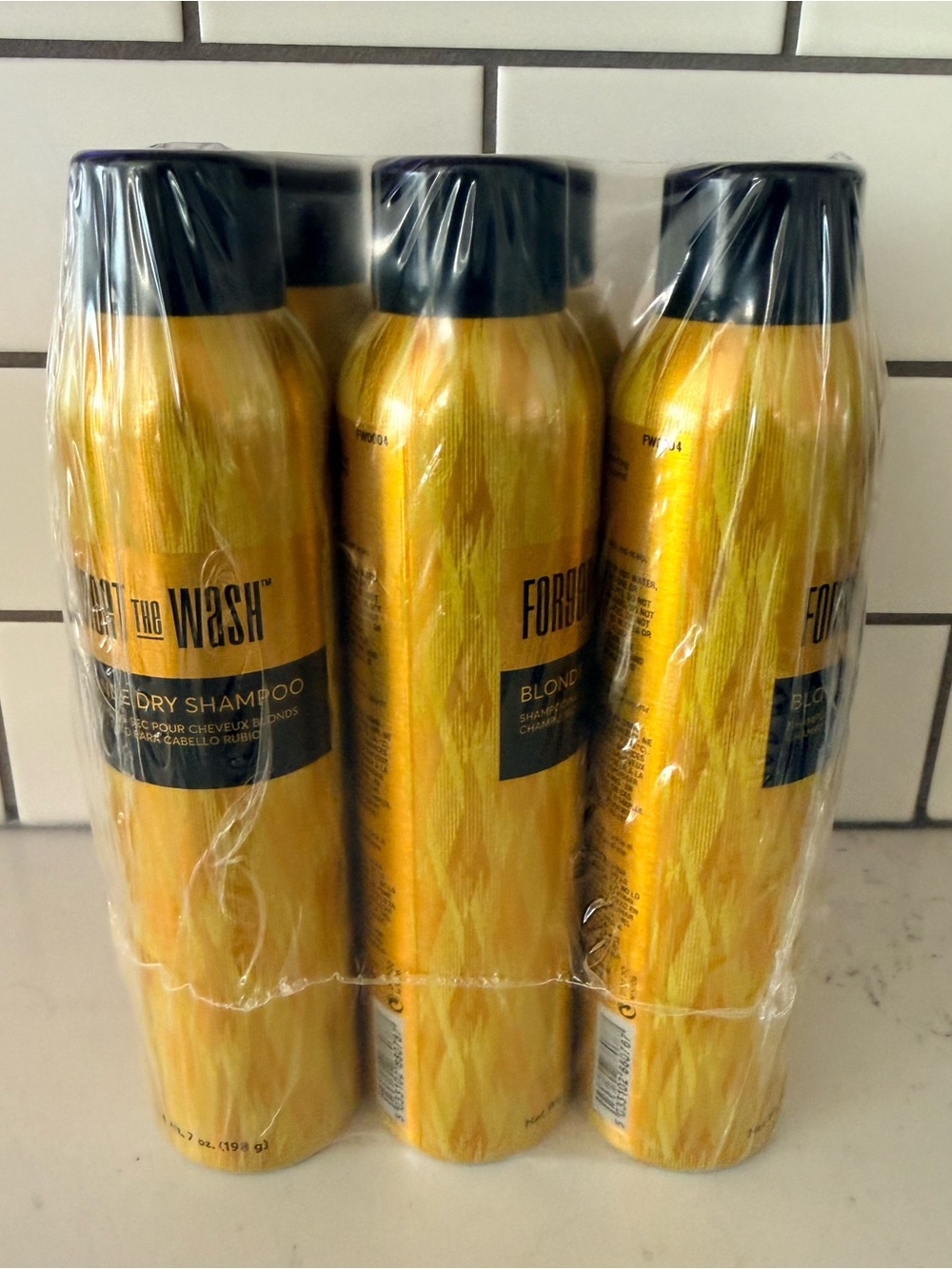 NEW Forget The Wash BLONDE DRY SHAMPOO Lot of 6 Rejuvenates Hair Absorbs Oil